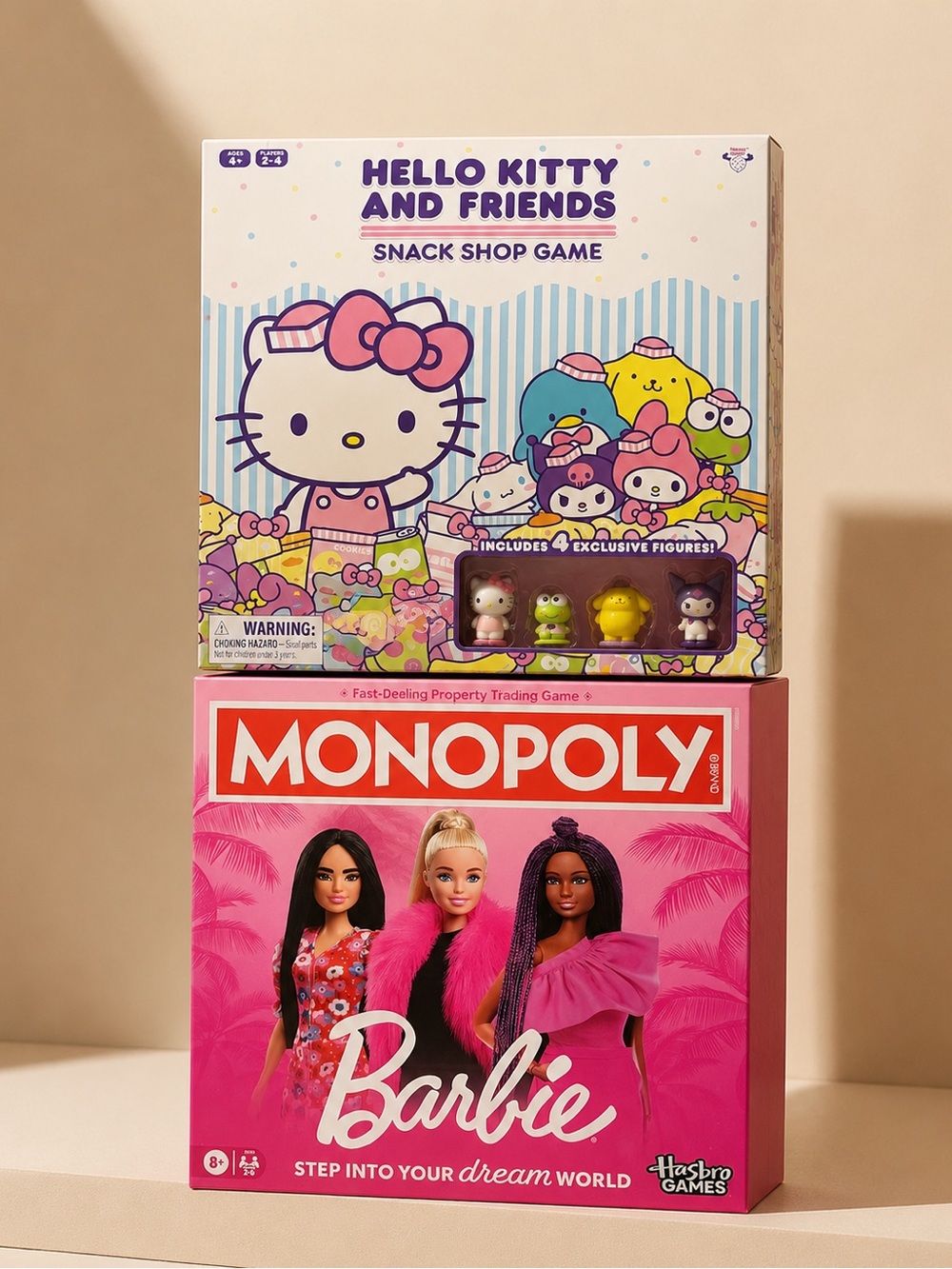 Bundle Monopoly Barbie & Hello Kitty and Friends Snack Shop Game Bundle Family